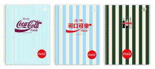 Kołozeszyt (kołonotatnik) A5 COCA COLA SOFT TOUCH 100k. 70g krata Interdruk