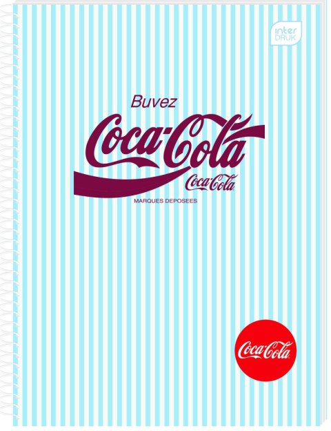 Kołozeszyt (kołonotatnik) A5 COCA COLA SOFT TOUCH 100k. 70g krata Interdruk