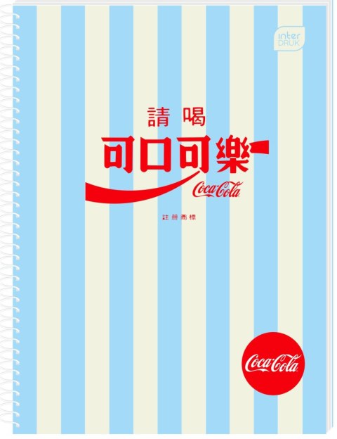 Kołozeszyt (kołonotatnik) A5 COCA COLA SOFT TOUCH 100k. 70g krata Interdruk