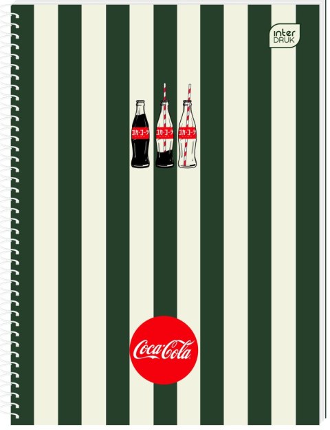 Kołozeszyt (kołonotatnik) A5 COCA COLA SOFT TOUCH 100k. 70g krata Interdruk