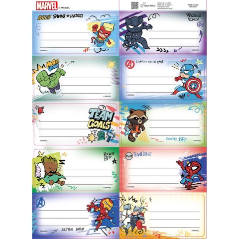 Naklejka na zeszyt Avengers Beniamin