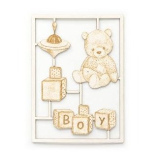Ozdoba papierowa tekturki boy z pluszowym misiem Galeria Papieru (253058)