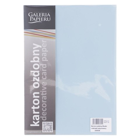 Papier ozdobny (wizytówkowy) A4 gładki niebieski 210g Galeria Papieru (205508)