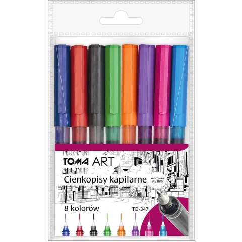 Cienkopis wkład mix 0,5mm 8kol. Toma (to-347)