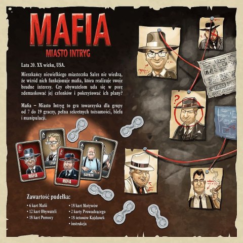 Gra strategiczna Mafia - Miasto intryg Mafia Trefl (02297)