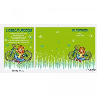 Kartka składana B6 Young Urodzinowy dla dziewczyny Ev-corp (STKY-021)