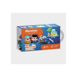 Klocki konstrukcyjne Mini Waffle Auto policyjne + sklep jubilerski Marioinex