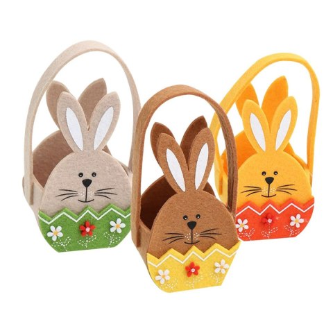 Koszyk świąteczny filc z nadrukiem Zajączek Arpex (WK7491)