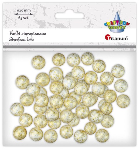 Ozdoba styropianowa Craft-Fun Series złote kulki styropianowe Titanum (23BR1218-14)