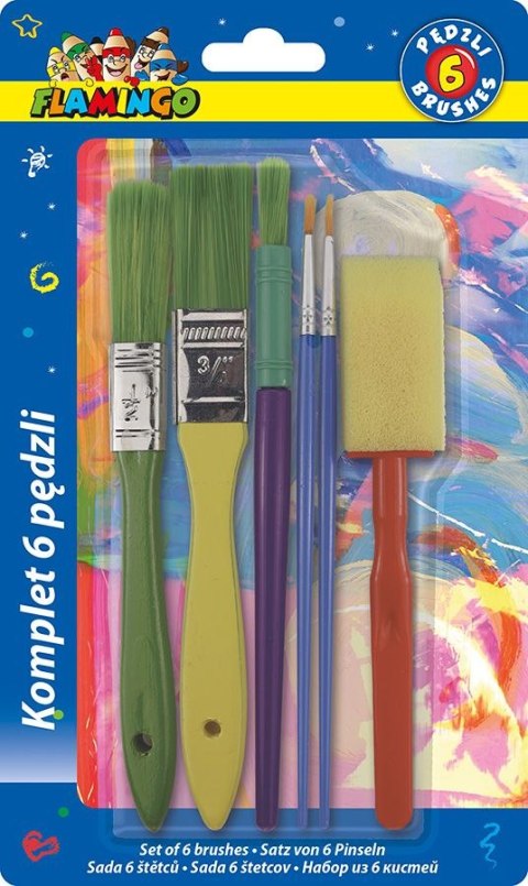 Pędzel plastikowy uchwyt Flamingo (SR-B39)