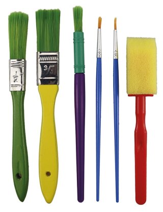 Pędzel plastikowy uchwyt Flamingo (SR-B39)