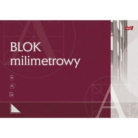 Blok milimetrowy A3 90g 20k St.Majewski