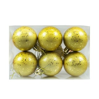 Bombki Zestaw bombek z efektem rosy (6 szt.) - złoty Arpex (BN6460ZLO-6125)