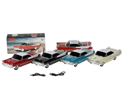 Głośnik metalowy - auto 26x10cm, Bluetooth, z kablem USB, z radiem mix Adar (609938)