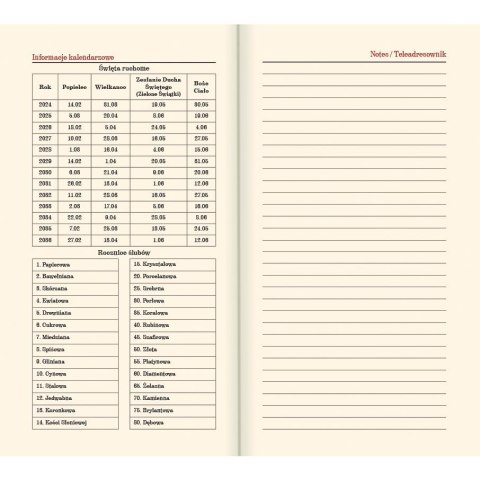 Kalendarz książkowy (terminarz) A6 Lucrum (TS11)