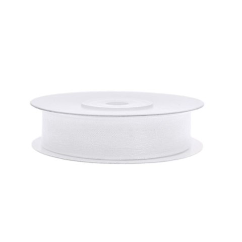Wstążka SZYFON 12x25 [mm x m] biały Partydeco (TSZF12-008)