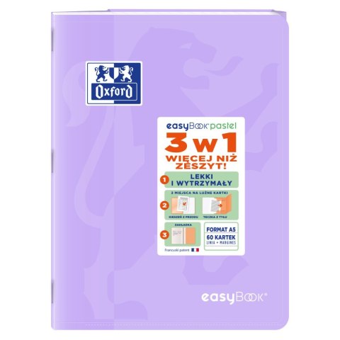 Zeszyt A5 EASYBOOK PASTEL 60k. 90g linia Oxford (400161236)