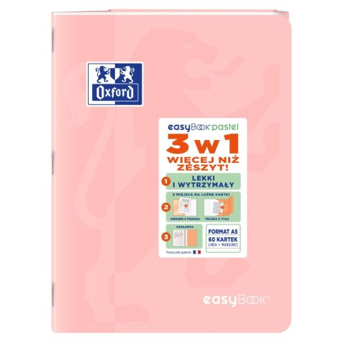 Zeszyt A5 EASYBOOK PASTEL 60k. 90g linia Oxford (400161236)