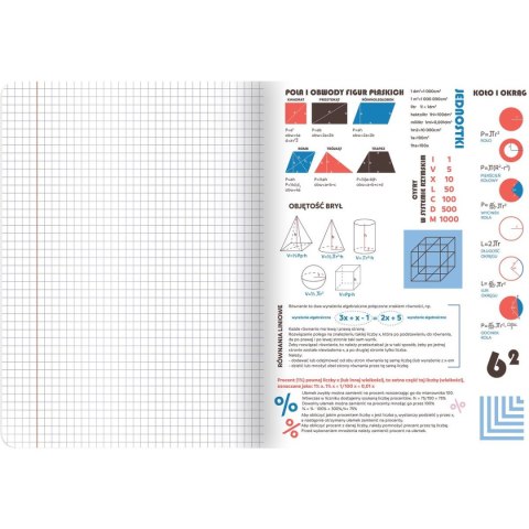 Zeszyt A5 matematyka 60k. 70g kratka TOP-2000 (400169455)