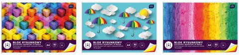Blok rysunkowy A4 kolorowy 80g 10k Interdruk (BLRK10B)