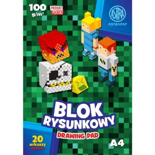 Blok rysunkowy PIXEL A4 biały 20k Astrapap (106022015)