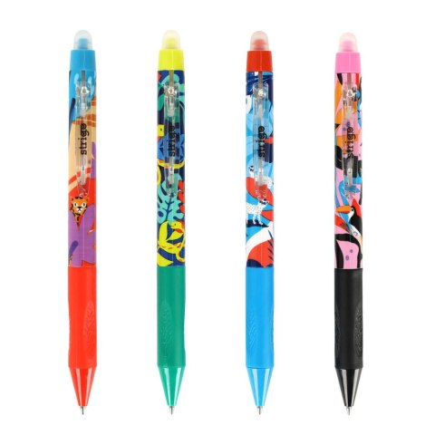 Długopis wymazywalny JUNGLE automtyczny 5905658884833 wkład niebieski 0,35mm Strigo (SSC414)