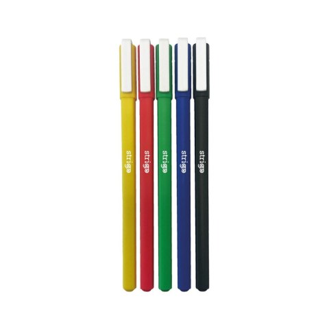 Długopis żelowy CLASSIC żelowy 5kol wkład mix 0,8mm Strigo (SSC426)