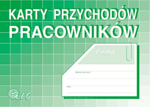 Druk offsetowy A5 Karta przychodów pracowników 32k. Michalczyk i Prokop (K-10)