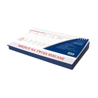 Kalendarz biurkowy Z PIÓRNIKIEM GRANATOWY 290mm x 180mm Wydawnictwo Wokół Nas (KB 033 B)