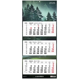 Kalendarz ścienny trójdzielny 310mm x 710mm Top (400204171)