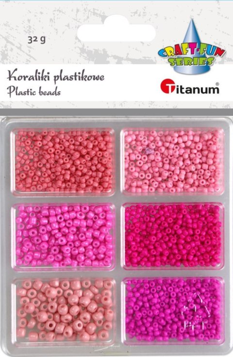 Koraliki kreatywne Craft-Fun Series tonacja różowa Titanum (25BR015)