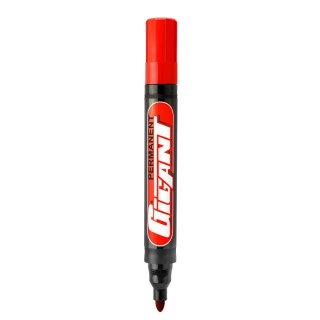 Marker permanentny permanent GIGANT wkład czerwony 1,5-2,5mm okrągła końcówka Kamet (K-1069)