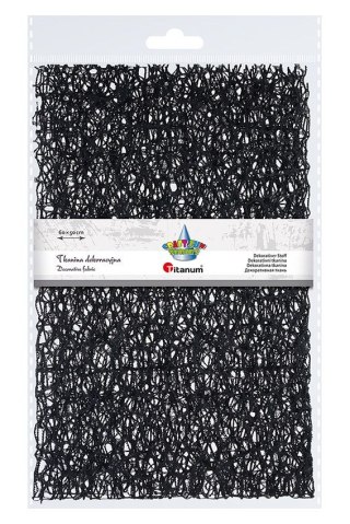 Ozdoba materiałowa Craft-Fun Series siatka koronkowa czarna Titanum (25CR0331-18)