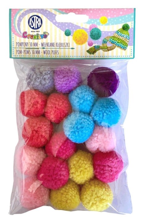 Pompony wełniane kłębuszki mix Creatinio (335121013)