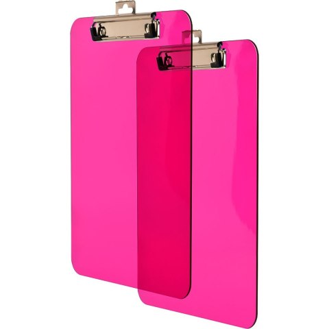 Deska z klipem (podkład do pisania) A4 różowy [mm:] 315x225 Tetis (BD641-R)