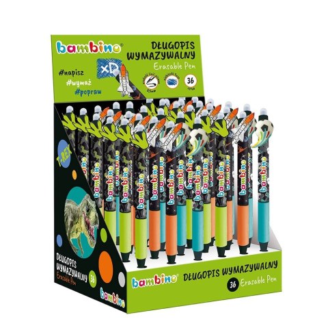 Długopis Bambino Premium wymazywalny chłopcy 36 szt displ wkład niebieski Bambino (5903235657726)
