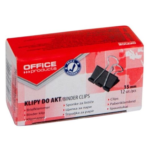 Klipy 15mm czarny Office Products (18091519-05)
