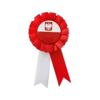 Kotylion Biało-czerwony biało-czerwony Godan (YH-KNBC)