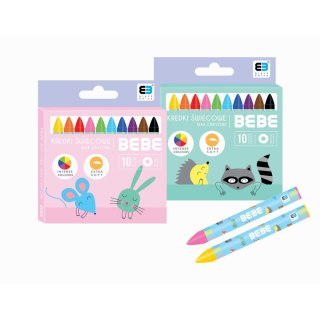 Kredki świecowe BB KIDS pastel 10 kol. Interdruk (IKRŚW10BBKP)