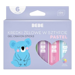 Kredki żelowe BB PASTEL 6x10g 5902277316639 Interdruk (IFARPLSZTBBP)
