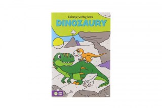Książeczka edukacyjna Koloruję wedłu kodu. Zielona Sowa (Dinozaury.)