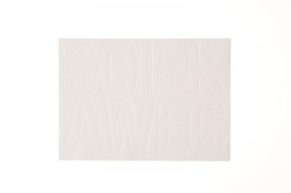 Litery samoprzylepne biały Farro