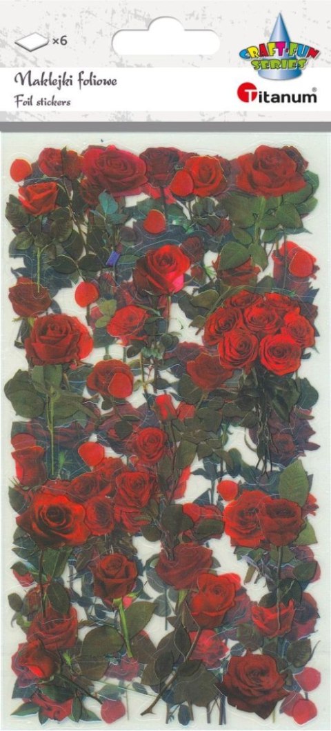 Naklejka (nalepka) Craft-Fun Series Róże foliowe Titanum (25MD002)