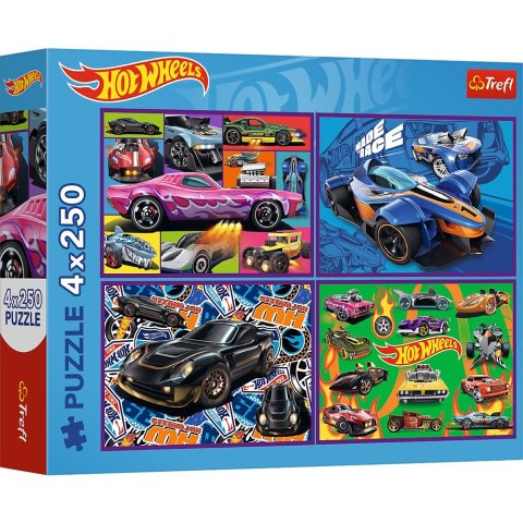 Puzzle Hot Wheels 4x250 el. Trefl (13312)