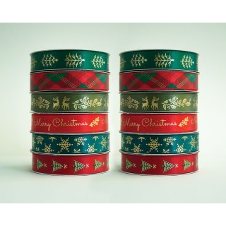 Wstążka CHRISTMAS 5902277354167x3 [mm x m] mix Interdruk (3m SATYNOWA)