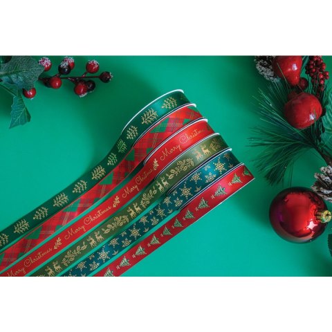 Wstążka CHRISTMAS 5902277354167x3 [mm x m] mix Interdruk (3m SATYNOWA)