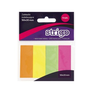 Notes samoprzylepny (karteczki) karteczki neonowe mix 200k [mm:] 50x20 Strigo (SSN006)