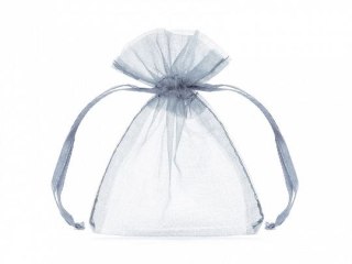 Organza Woreczki z organzy, srebrny, 10cm Partydeco (WRG5-018-10)