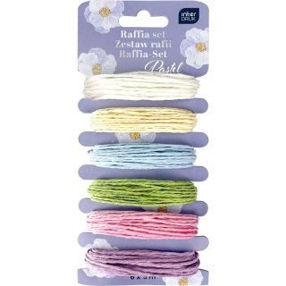 Rafia pastel 6 KOL mix 5m Interdruk