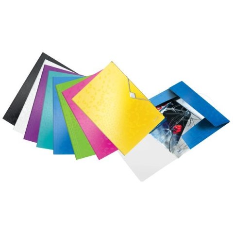 Teczka plastikowa na gumkę Wow A4 niebieski Leitz (45990036)